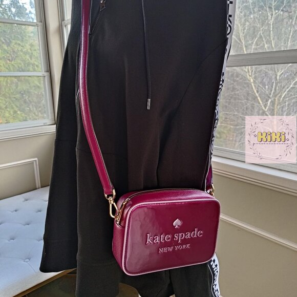 Kate Spade Oh Snap Mini Camera Bag Dark Raspberry Multi KJ054 - Picture 4 of 11